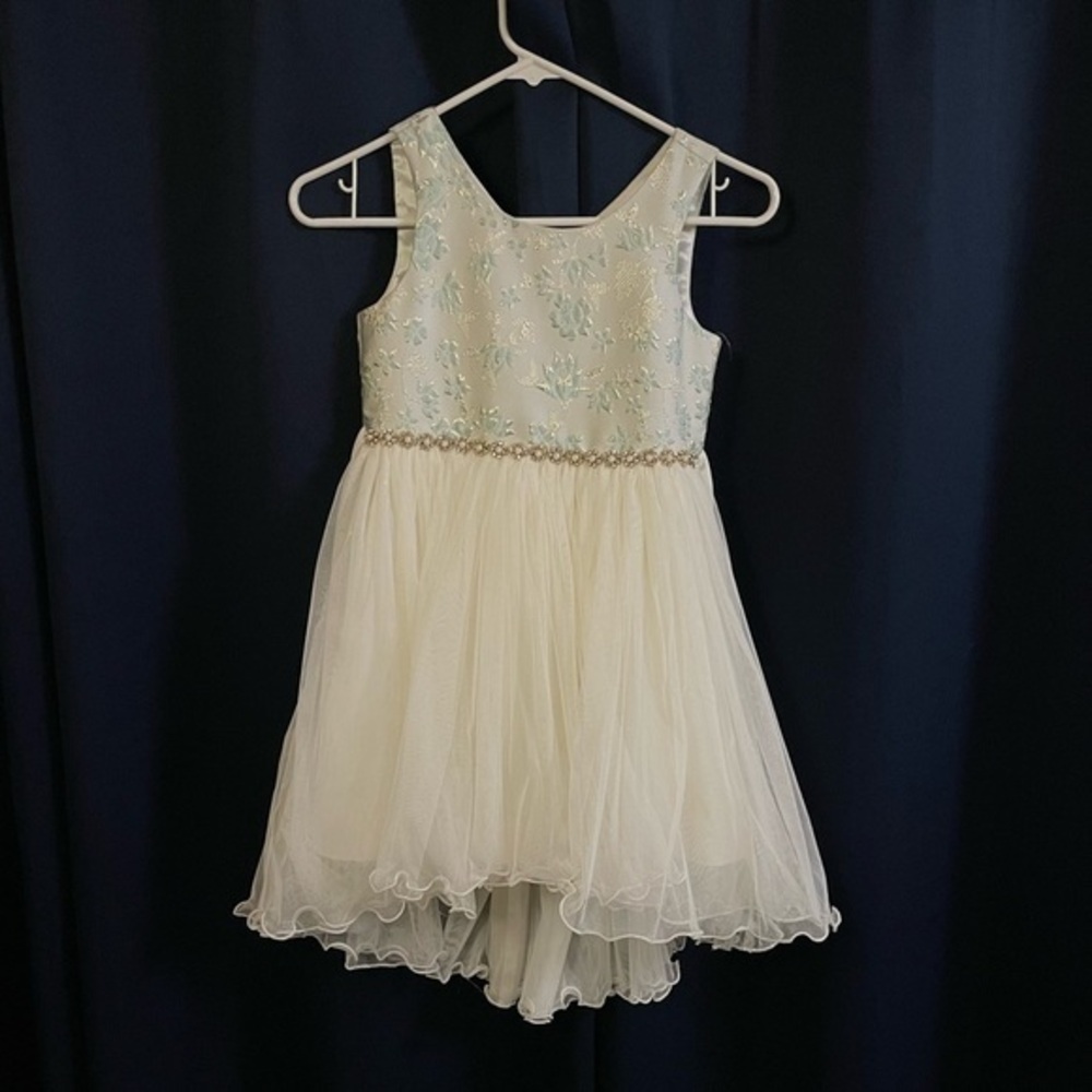 Girls Couture Princess Floral Print Formal Dress